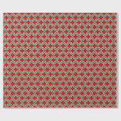 Red White Dark Green LG Moroccan Quatrefoil #5DS Cadeaupapier (Vlak)