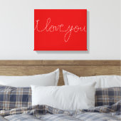 red & white decor love theme canvas afdruk (Insitu (Slaapkamer))