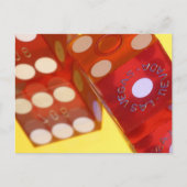 Red White Dice Briefkaart (Voorkant)