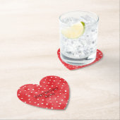 Red White Dots Birthday Kartonnen Onderzetters (Insitu)