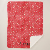 Red White Dots Sherpa Deken (Voorkant)