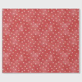 Red White Dots Valentine's Day Cadeaupapier (Vlak)