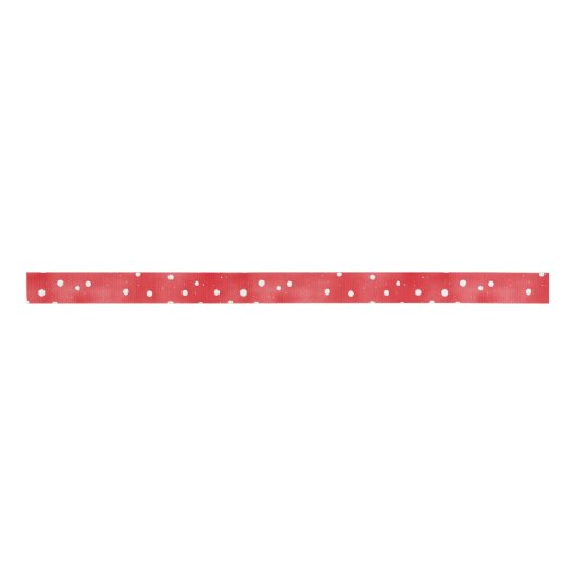 Red White Dots Valentine's Day Grosgrain Lint (Voorkant)