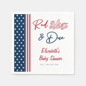 Red White & Due 4 juli Baby shower Servet (Voorkant)
