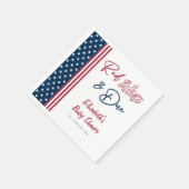 Red White & Due 4 juli Baby shower Servet (Hoek)