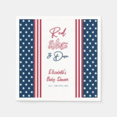 Red White & Due 4 juli Baby shower Servet (Voorkant)