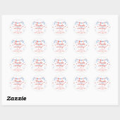 Red White & Due Favor Stickers (Vel)
