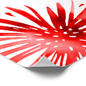 Red White & Due Genderneutraal Baby shower Welkom Poster (Hoek)