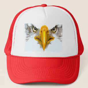 Red White Eagle Head Pop Art Moderne Sjabloon Trucker Pet