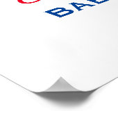 Red White en 4 juli Baby shower - Welkom Poster (Hoek)