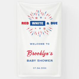 Red White en 4 juli Baby shower - Welkom Spandoek