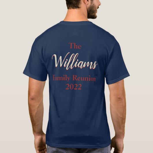  Red White en BBQ Family Reunion Back T-shirt (Achterkant)