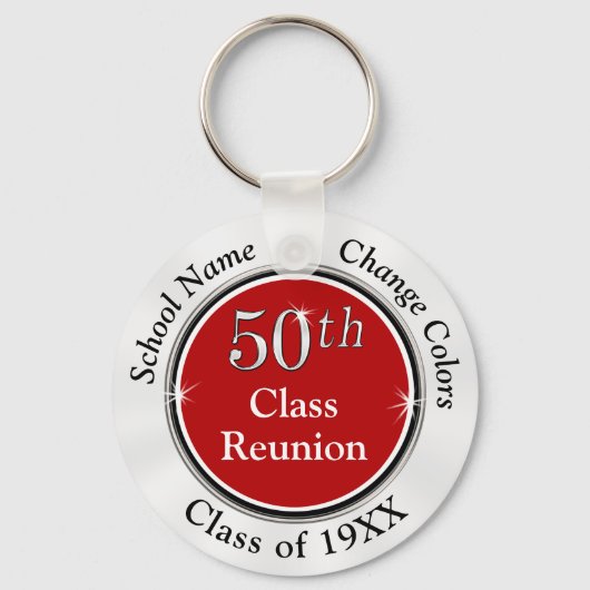 Red White en Black, 50th Class Reunion Souvenirs Sleutelhanger (Voorkant)