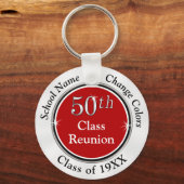 Red White en Black, 50th Class Reunion Souvenirs Sleutelhanger (Voorkant)