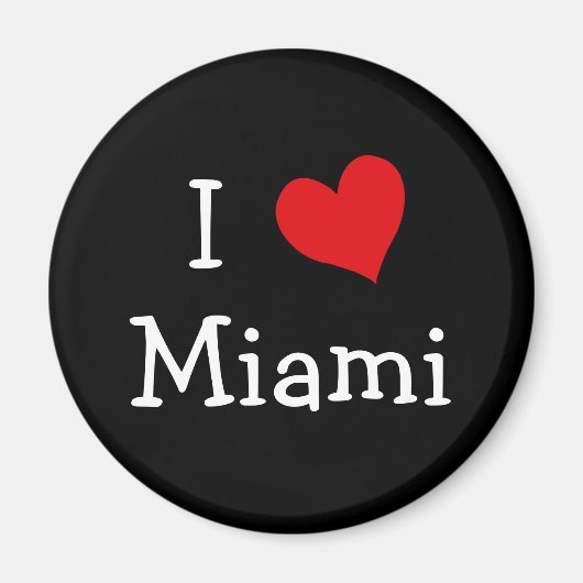 Red, White en Black I Love Miami Magneet (Voorkant)