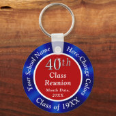 Red White en Blue 40-jaars reünie Themes Sleutelhanger (Voorkant)