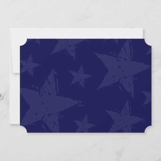 Red White en Blue 4 juli BBQ Invite Kaart (Achterkant)