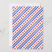 Red White en Blue, 4 juli, partijuitnodiging Kaart (Achterkant)