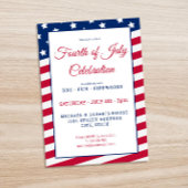 Red White en Blue, 4 juli, partijuitnodiging Kaart