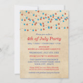 Red White en Blue, 4 juli, partijuitnodiging Kaart (Voorkant)