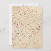 Red White en Blue, 4 juli, partijuitnodiging Kaart (Achterkant)