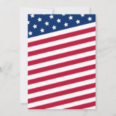 Red White en Blue, 4 juli, partijuitnodiging Kaart (Achterkant)