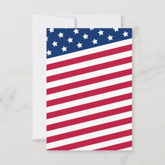 Red White en Blue, 4 juli, partijuitnodiging Kaart (Achterkant)