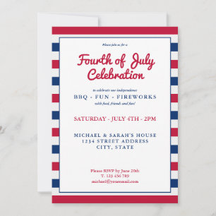Red White en Blue, 4 juli uitnodiging