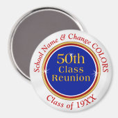 Red White en Blue, 50th Class Reunion Souvenirs Magneet (Voorkant / Achterkant)
