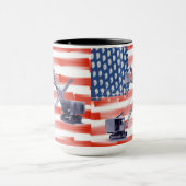 Red White en Blue American Flag Operators  Mok (Midden)