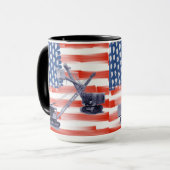 Red White en Blue American Flag Operators  Mok (Voorkant links)