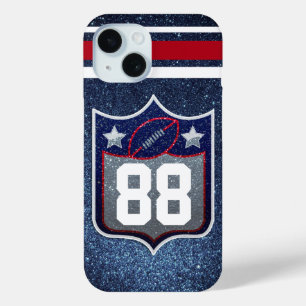 Red White en Blue American Football Team Sports iPhone 15 Case