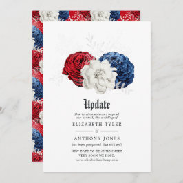 Red White en Blue American Wedding Update Kaart