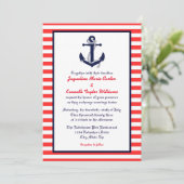 Red White en Blue Anchor - Weddenschap Kaart (Staand voorkant)