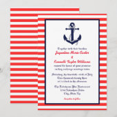 Red White en Blue Anchor - Weddenschap Kaart (Voorkant / Achterkant)