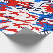 Red White en Blue Camo Cadeaupapier (Hoek)
