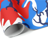 Red White en Blue Camo Cadeaupapier (Rol Hoek)