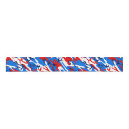 Red White en Blue Camo Grosgrain Lint