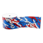 Red White en Blue Camo Grosgrain Lint (Spoel)