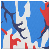 Red White en Blue Camo Stof (Close Up)