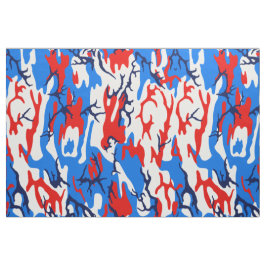 Red White en Blue Camo Stof