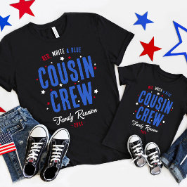 Red White en Blue Cousin Crew 4 juli T-shirt