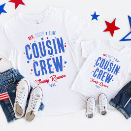 Red White en Blue Cousin Crew 4 juli T-shirt