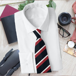Red White en Blue Diagonal Striped Southgate Stropdas