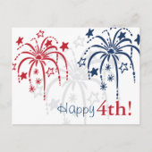 Red White en Blue Fireworks, 4 juli Briefkaarten (Voorkant)