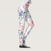 Red White en Blue Fireworks, 4 juli Leggings (Rechts)