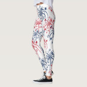 Red White en Blue Fireworks, 4 juli Leggings (Links)