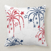 Red White en Blue Fireworks, 4 juli Pillow