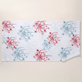 Red White en Blue Fireworks, 4 juli Strandlaken (Voorkant)