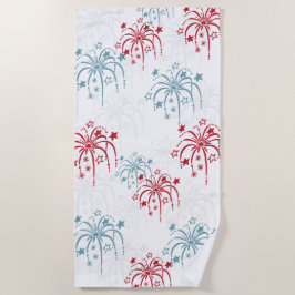 Red White en Blue Fireworks, 4 juli Strandlaken